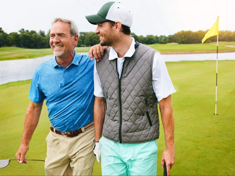 Shade Tree - Two Men Playing Golf